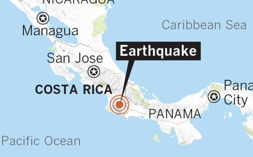 Zemljotres 6,1 stepeni potresao Kostariku