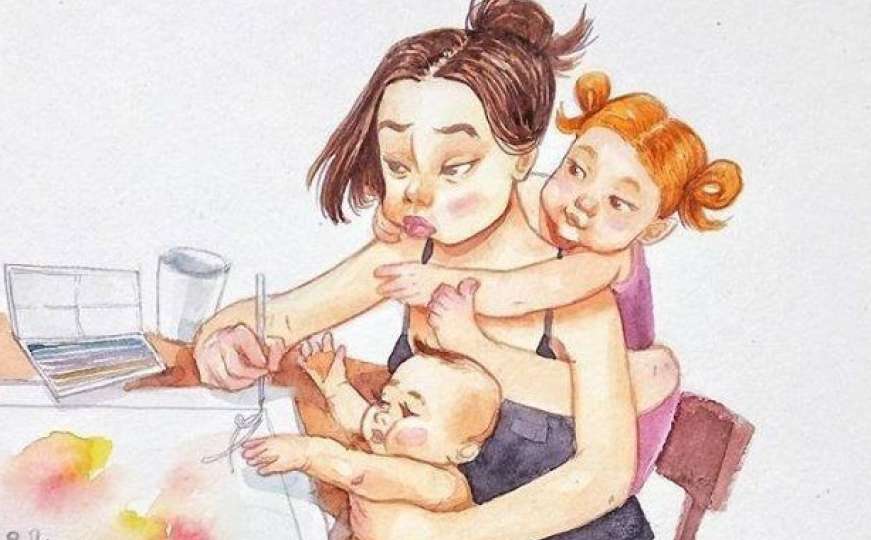 Serija smiješnih ilustracija: Kako je biti mama