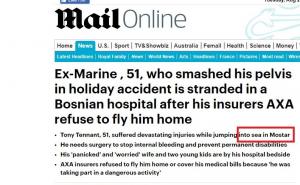 Nepoznavanje geografije: Za britanske medije Mostar je na moru