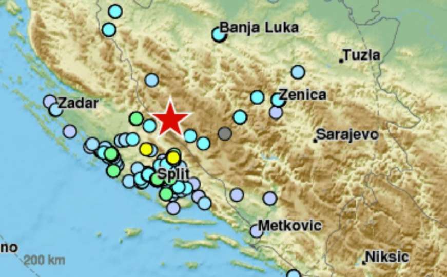 Tri zemljotresa jutros pogodila BiH, u Dalmaciji nestalo struje