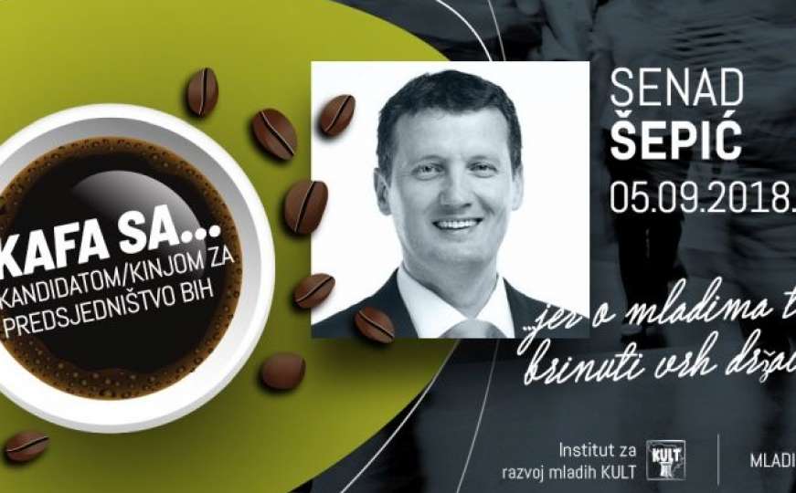Kandidat za člana Predsjedništva BiH Senad Šepić na kafi sa mladima