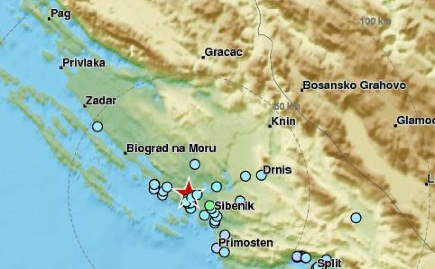 Zemljotres u Dalmaciji: Epicentar između Vodica i Zatona