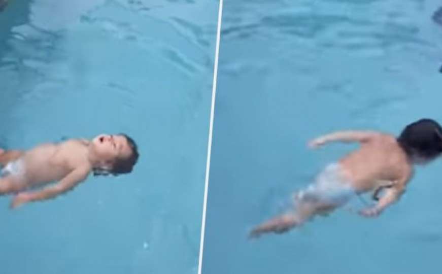 Nevjerovatno: Ona ima samo jednu godinu, a u bazenu pliva kao mala sirena