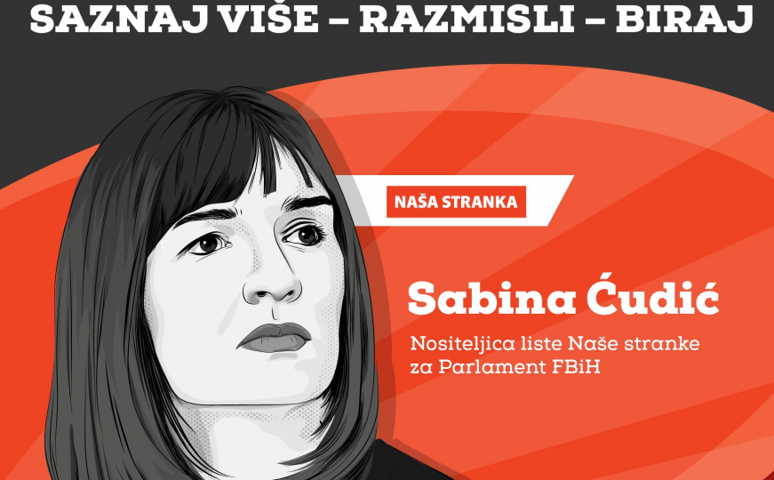 Infografika: Sabina Ćudić, kandidatkinja za Parlament FBiH