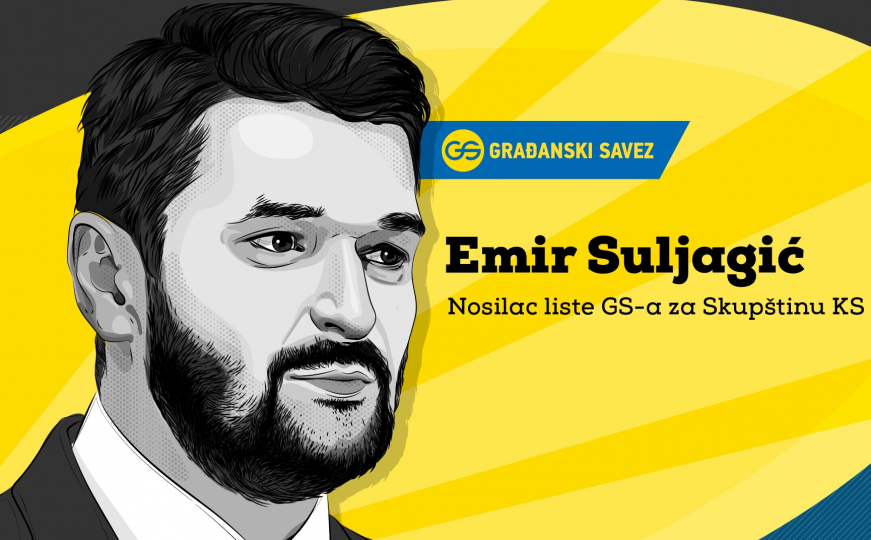 Infografika: Emir Suljagić, nosilac liste Građanskog saveza za Skupštinu KS