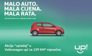 Akcija “up!adaj” u Volkswagen up: Za 159 KM* mjesečno