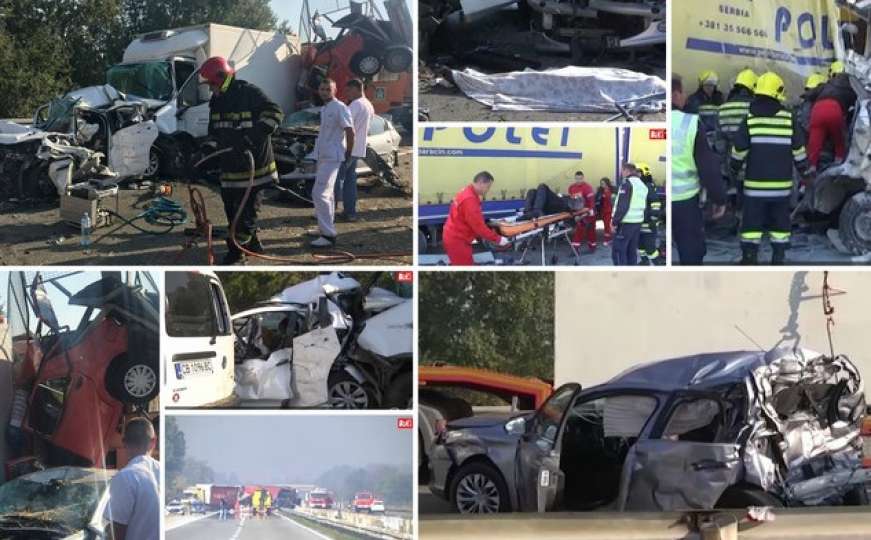 Nezapamćen udes na autoputu u Srbiji: Sedam poginulih, desetine povrijeđenih