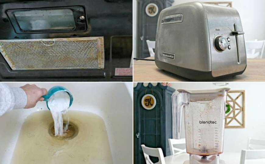 Očistite toster, blender, filter nape i odvod bez ribanja