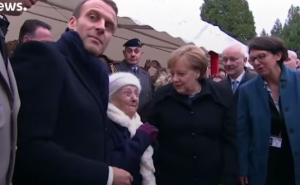 Simpatična starica mislila da je Angela Merkel prva dama Francuske