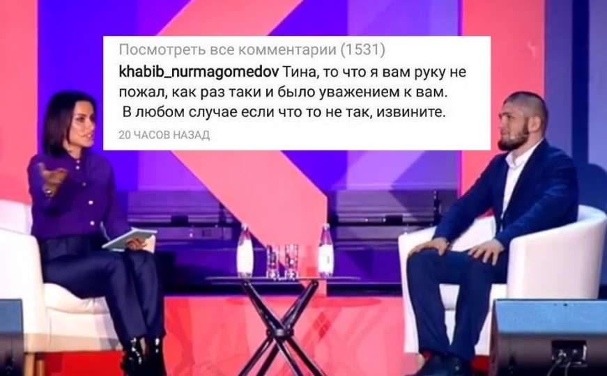 Pogledajte zašto se Khabib Nurmagomedov izvinio ruskoj televizijskoj voditeljici