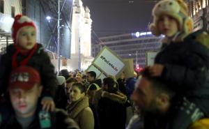 Građanski protest „Stop krvavim košuljama“: Učesnici poslali zahtjeve RTS-u