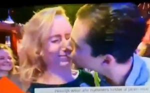 Na dočeku Nove godine: Pokušao poljubiti djevojku pred kamerama, ali...
