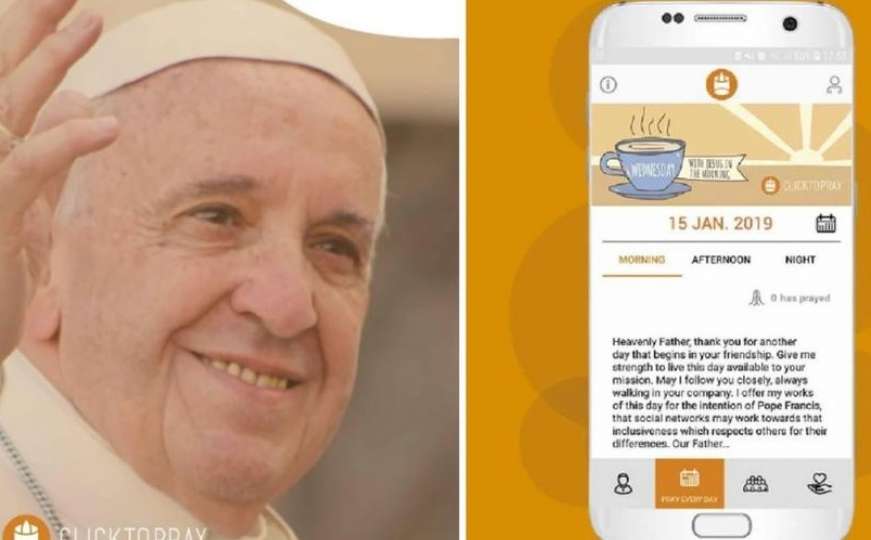 Papa Franjo pokrenuo je novu mobilnu aplikaciju: “Klikni pa moli”
