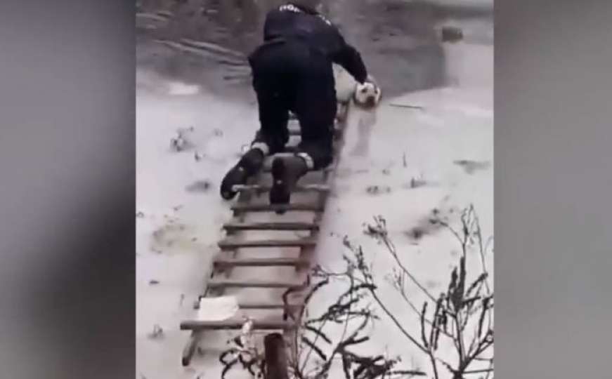 Heroji među nama: Policajac Mladen spasio psa iz ledene rijeke