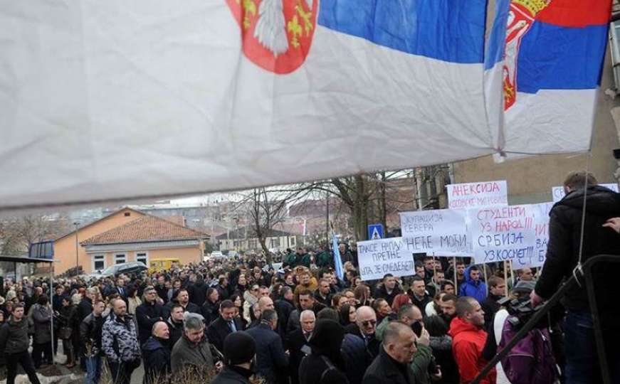 Protest građana sjevernog dijela Kosovske Mitrovice