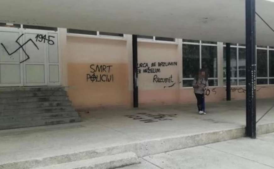 Škola u Splitu išarana uvredljivim grafitima: "Mrzim Srbe, smrt policiji"