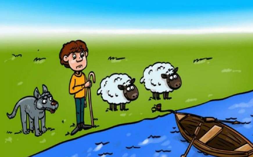 Kako prevesti ovce i vuka na drugu stranu, ako jedna životinja može u čamac? 