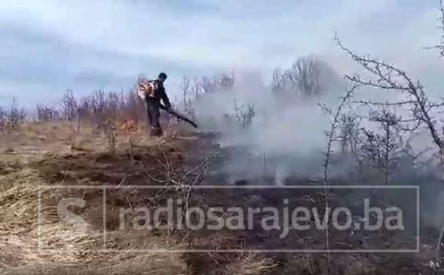 Trnovo: Izgorjelo šest hektara trave i niskog rastinja, spašene pčele i vikendica