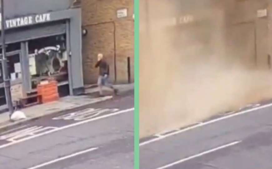 Čovjek za dlaku izbjegao sigurnu smrt: Urušio se dio zgrade – kamere sve snimile