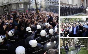 Protesti u Beogradu: Demonstranti probili ogradu, pokušali da upadnu u Predsjedništvo