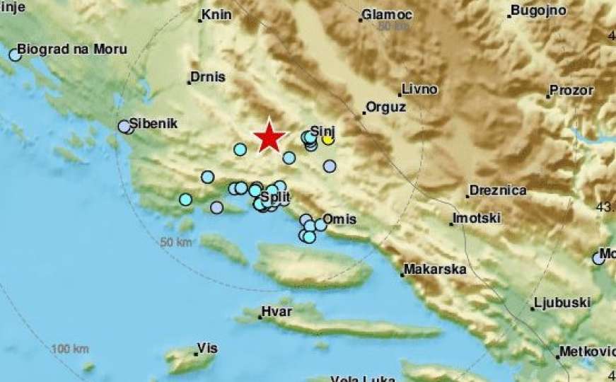 Zemljotres uznemirio građani iz Splita, Trogira, Sinja, Drniša...