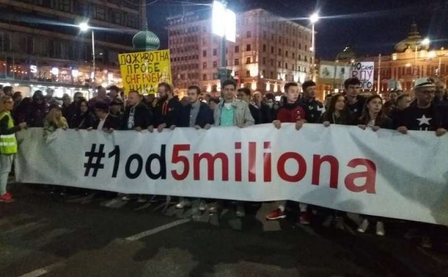 Počelo okupljanje građana na još jednom protestu "1 od 5 miliona" 