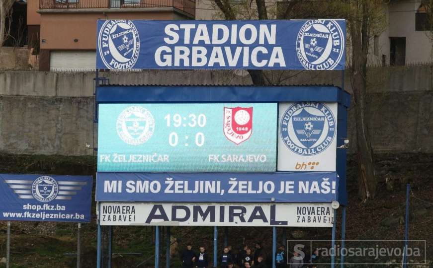 UŽIVO: Željezničar - Sarajevo 0:3