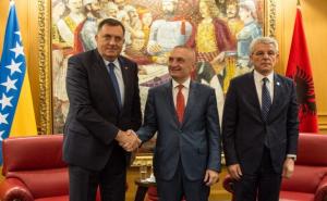 Dodik i Džaferović u Tirani: Poboljšati saradnju dvije zemlje 
