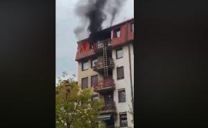 U potpunosti izgorio stan u Hadžićima, vatrogasci spasili jednu osobu 