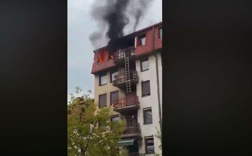 U potpunosti izgorio stan u Hadžićima, vatrogasci spasili jednu osobu 