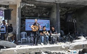 Otpor: Palestinci na ruševinama zgrade pjevali u znak protivljenja Euroviziji