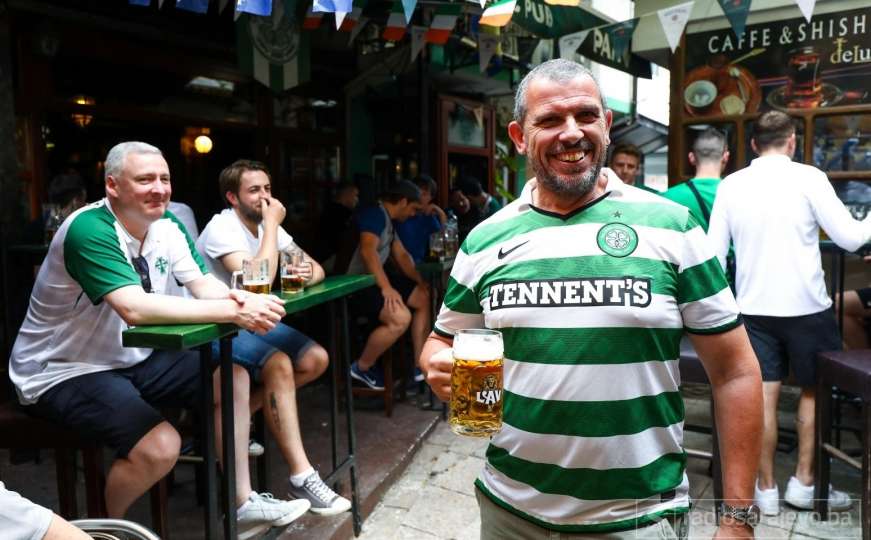 Uz velike količine piva: Navijači Celtica okupirali centar Sarajeva