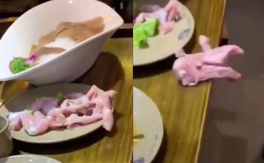 Piletina iz horora: Izrezani komad mesa "oživio" i otpuzao s tanjura