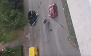 Kakav potez: Vjetar nosio kontejner prema automobilu, a onda je izletio Sarajlija