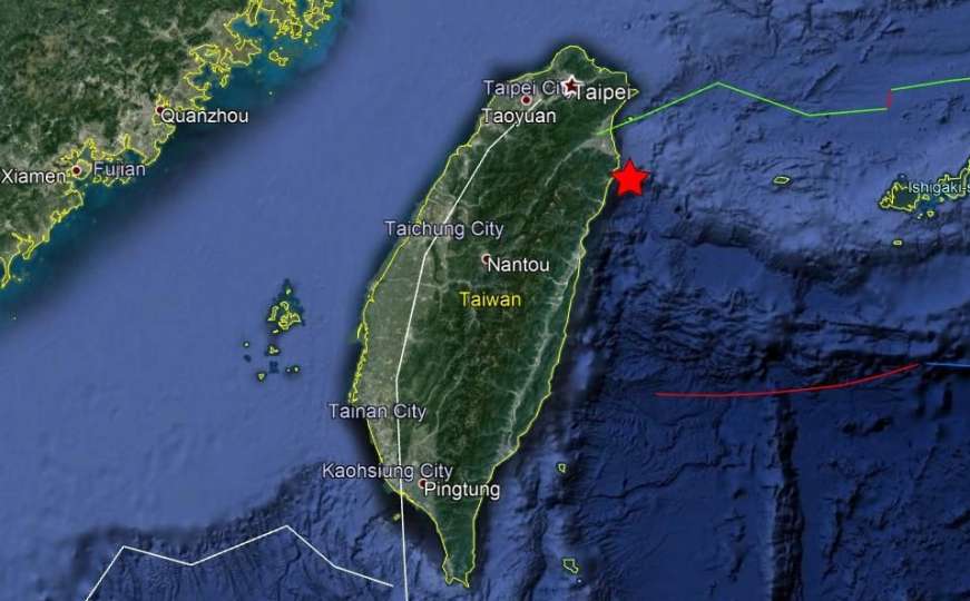 Tajvan pogodio snažan zemljotres, otok se priprema za tajfun