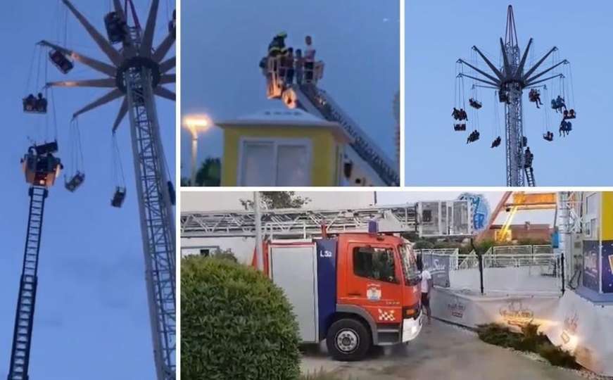 Drama na Jadranu: Pokvario se vrtuljak, ljudi zaglavljeni bili na 30 metara visine