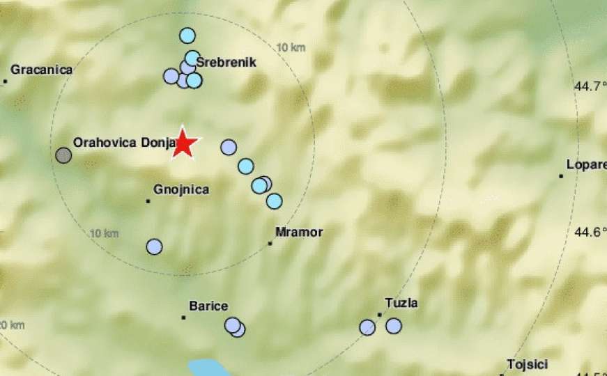 Opet se treslo: Novi zemljotres pogodio područje Tuzle! 