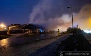 Veliki požar kod Zapadnog kolodvora u Zagrebu