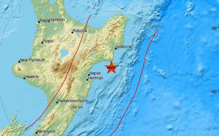 Snažan zemljotres blizu obale Novog Zelanda