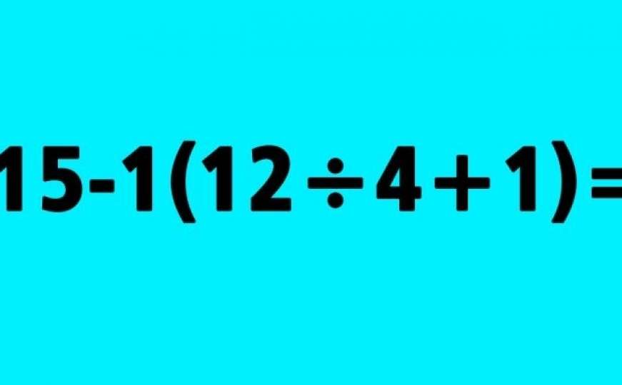 Matematička jednačina opet podijelila internet: Znate li vi koji je rezultat?