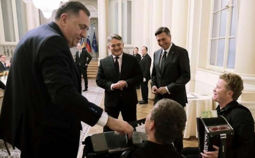 Pahor članovima bh. Predsjedništva doveo harmonikaše, Dodik ih odmah "zakitio"