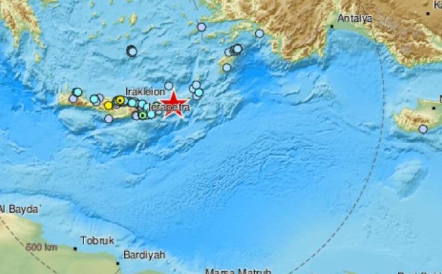 Novi snažan zemljotres na Balkanu: Ponovo se tresao Krit