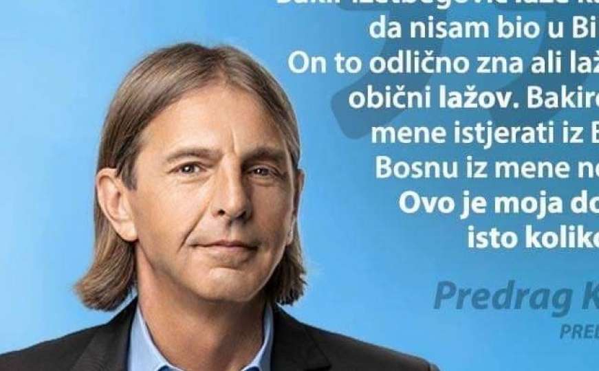 Kojović: Izetbegović laže jer je lažov, BiH je moja domovina koliko i njegova