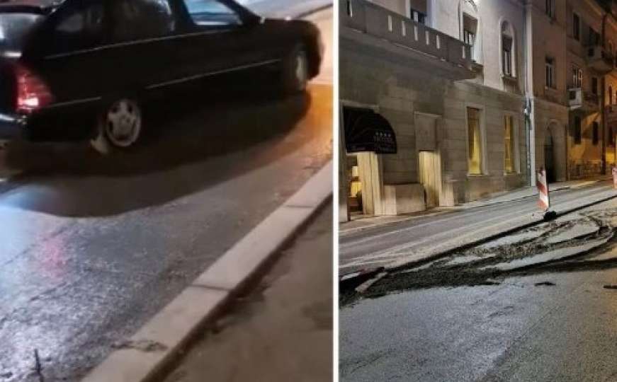 "Ukleta ulica": Pogledajte šta se desilo kada je autom ušla u svjež beton
