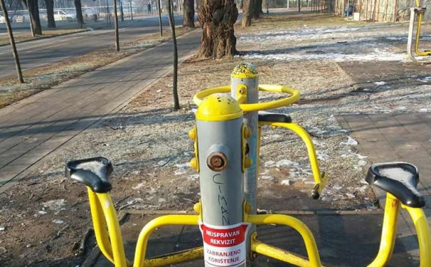 Sarajevo: Uništene sprave za rekreaciju na Vilsonovom šetalištu