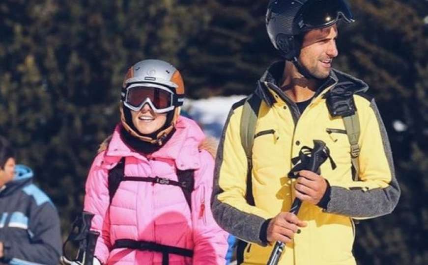 Uživanje: Nakon osvajanja nove titule porodica Đoković na skijanju