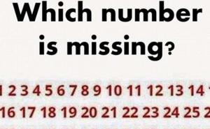Pokušajte za pet sekundi otkriti koji broj nedostaje