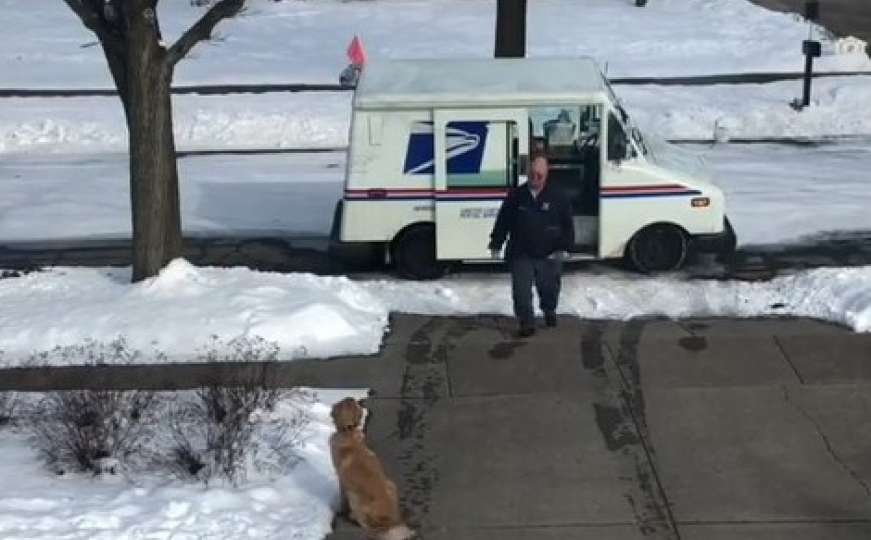 Ko kaže da psi ne vole poštare: Pogledajte ovaj nevjerovatan susret