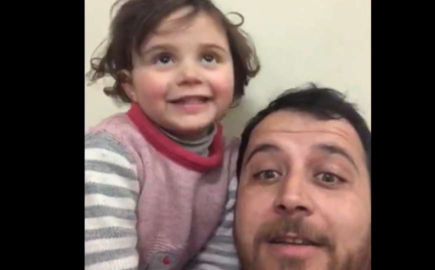 Video koji slama srca: Otac smislio igru da se kći (4) ne plaši dok granatiraju grad