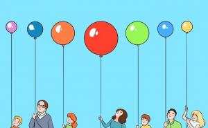 Koji je balon najudaljeniji od plafona?